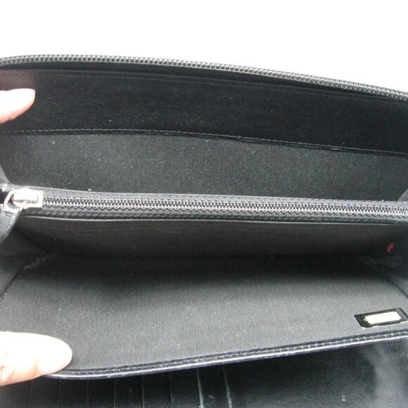 Vintage Chanel Black Caviar Leather Long Bag Wallet - Picture 12 of 16